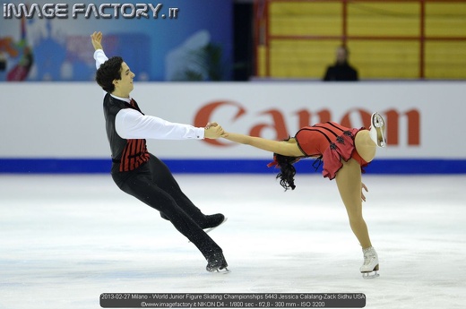 2013-02-27 Milano - World Junior Figure Skating Championships 5443 Jessica Calalang-Zack Sidhu USA
